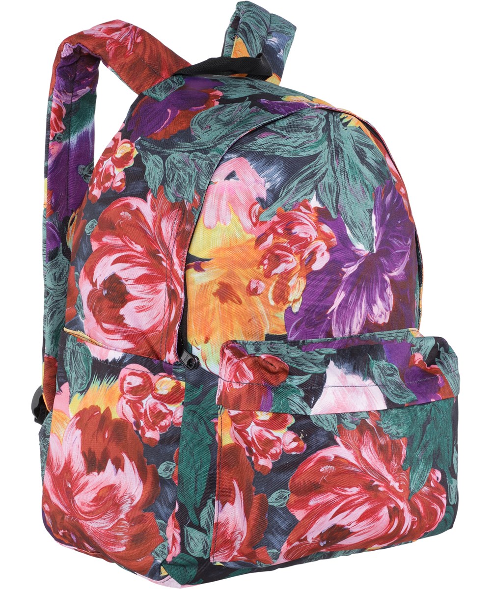 Backpack Mio - Painted Flowers - Rygsæk med farverigt blomster print