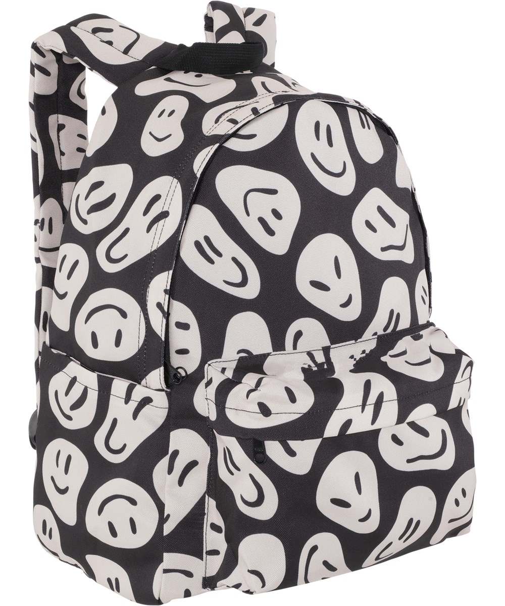 Backpack Mio - Smile On Black - Rygsæk i sort med Smile print