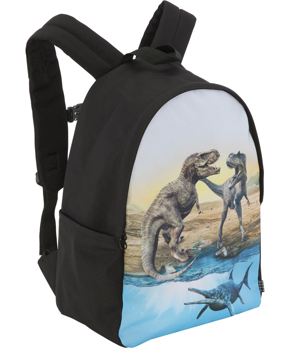 Backpack Solo - Carnivores - Sort rygsæk med dinoprint