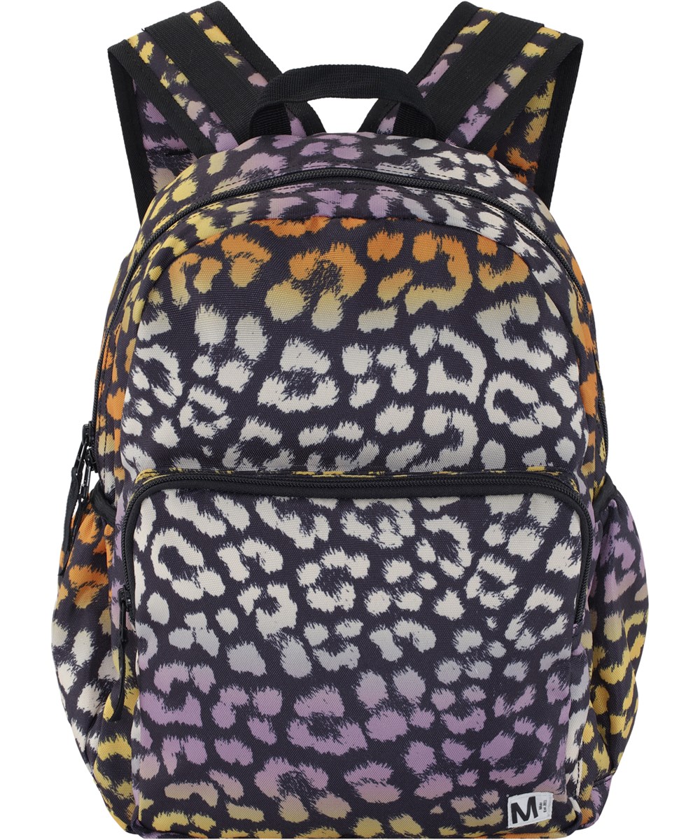 Big Backpack - Midnight Jaguar - Recycled rygsæk med leopard print