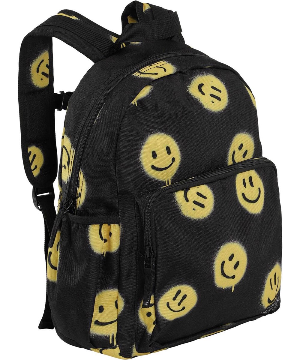 Big Backpack - Smiles - Skolerygsæk med spray smiley