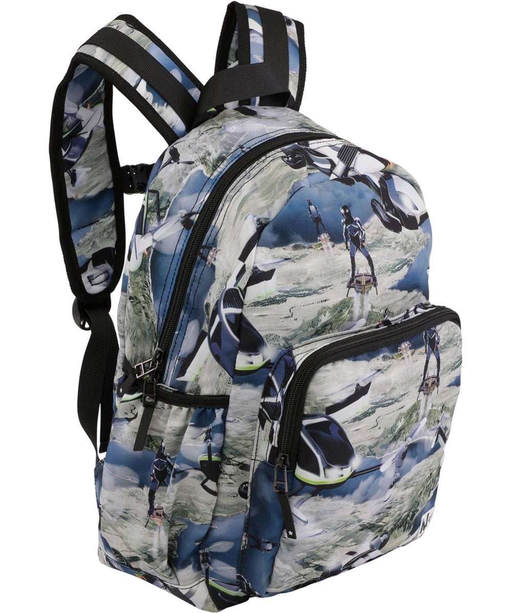 Big backpack - Up In The Air - Recycled rygsæk med fremtids print