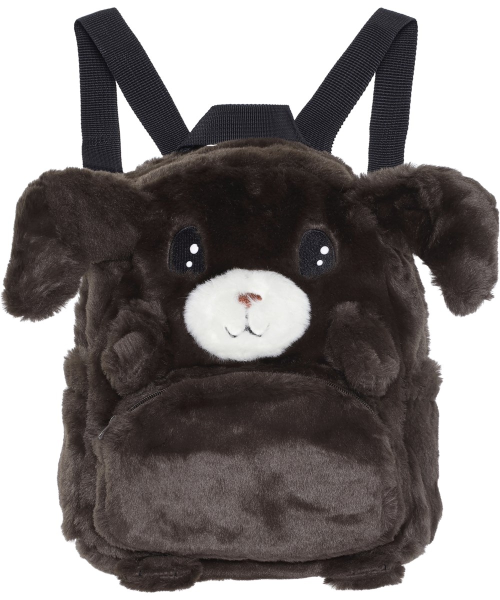 Furry Bag - Deep Oak - Pelset rygsæk med kanin motiv