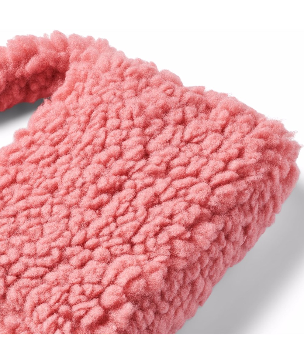 Moni Bag - Fox Glove - Fin rosa taske i fluffy teddyfleece til børn.