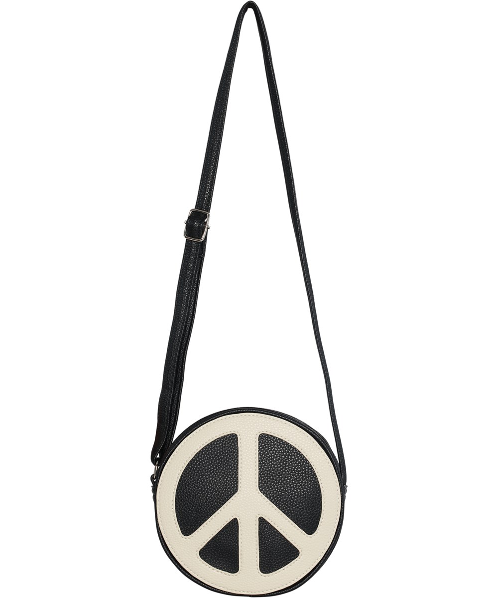 Peace Bag - Black - Sort peacetegn skuldertaske
