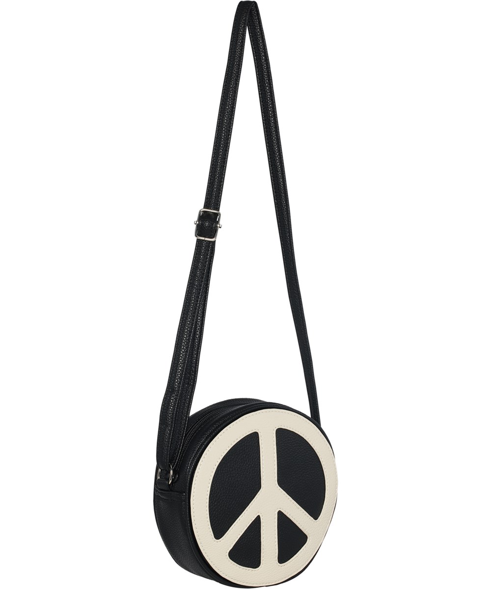 Peace Bag - Black - Sort peacetegn skuldertaske