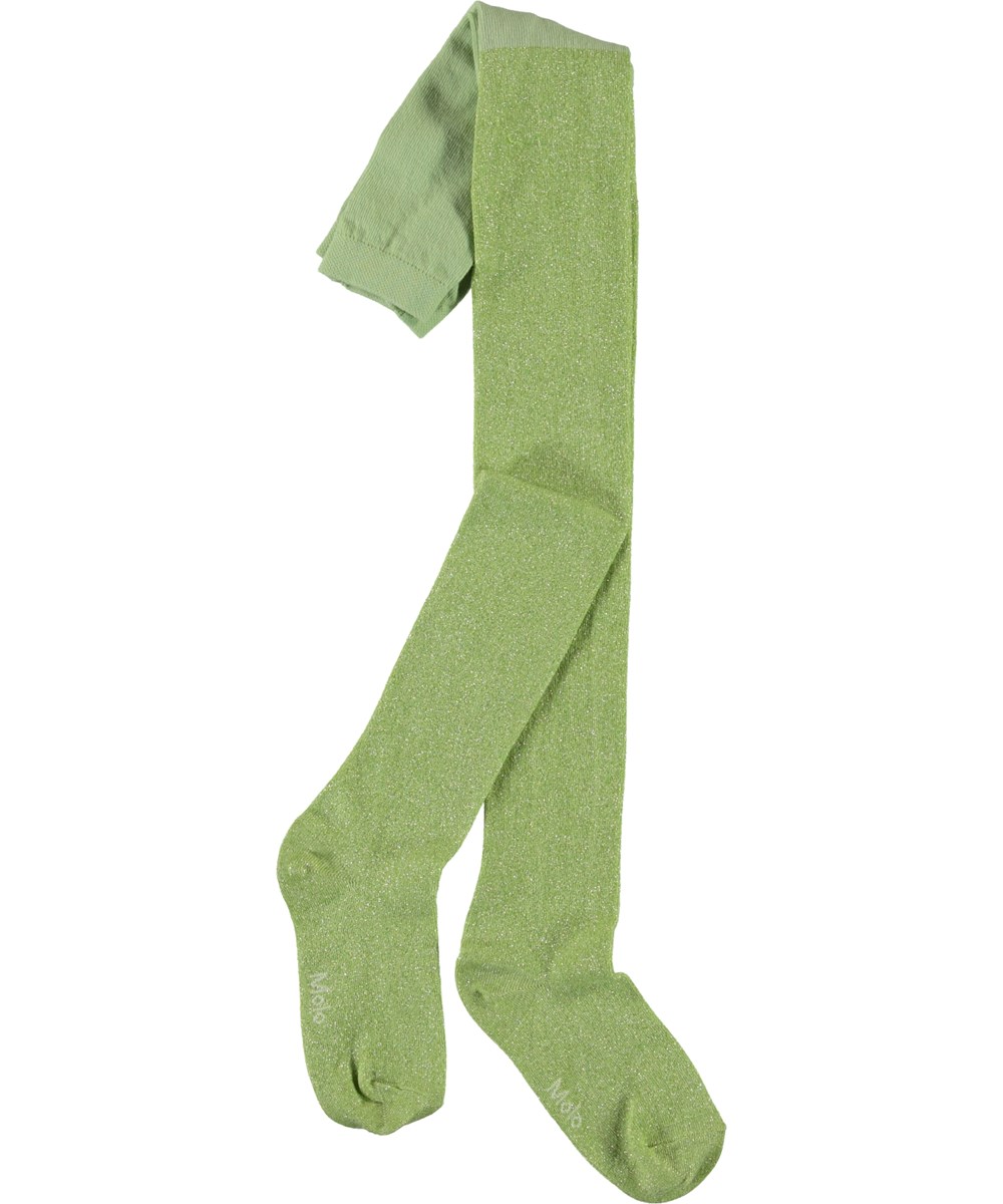 Glitter tights - Apple Sorbet - Green glitter tights 