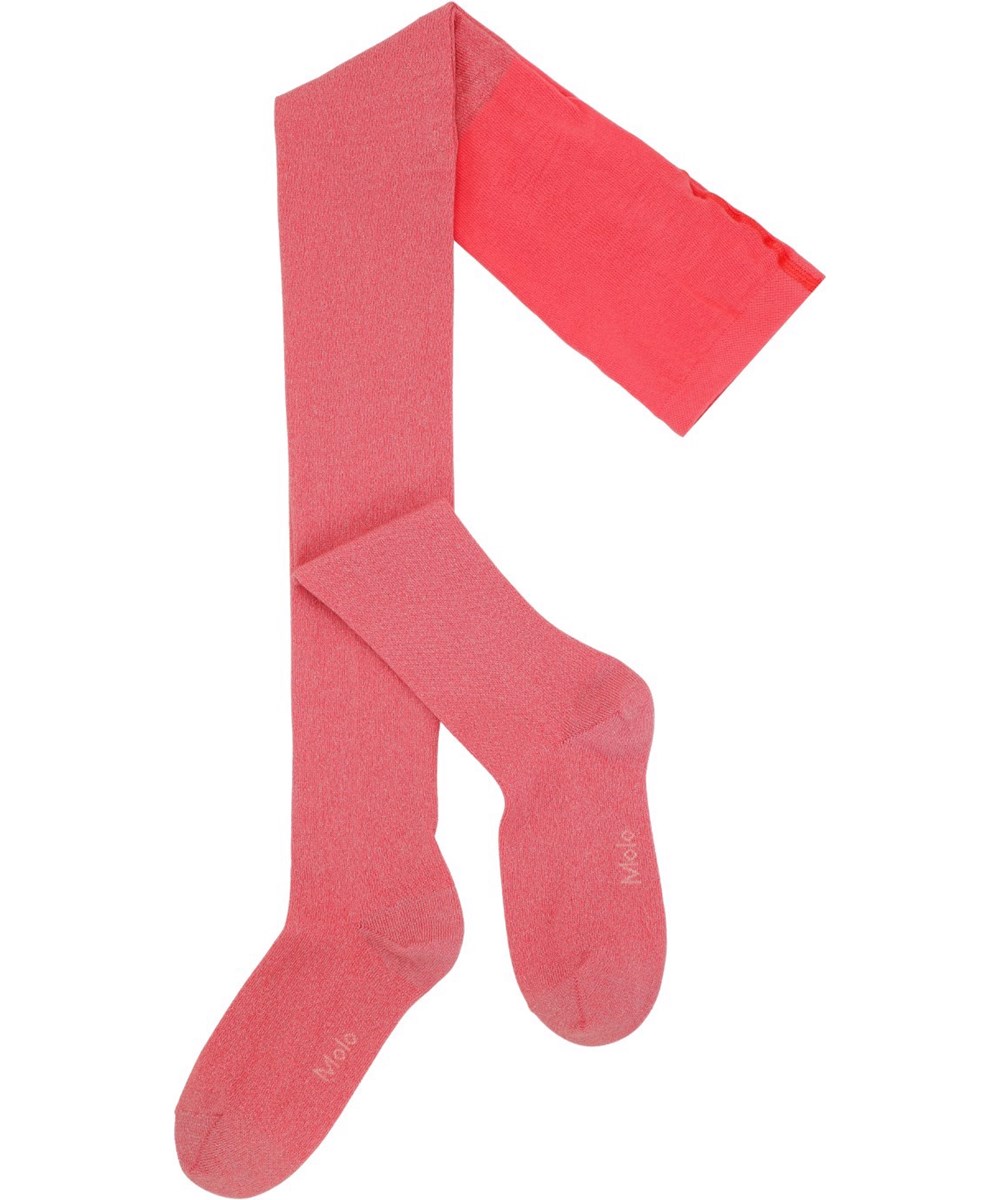 Glitter tights - Confetti - Red, finely knit glitter tights in a soft cotton blend with elastic waist