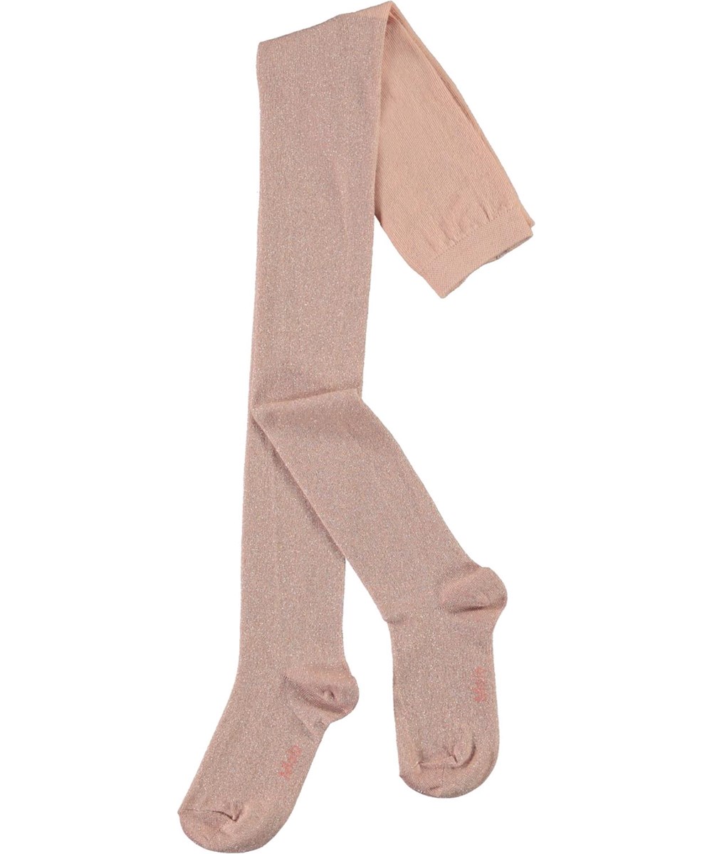 Glitter Tights - Cameo Rose - Rose tights with glitter