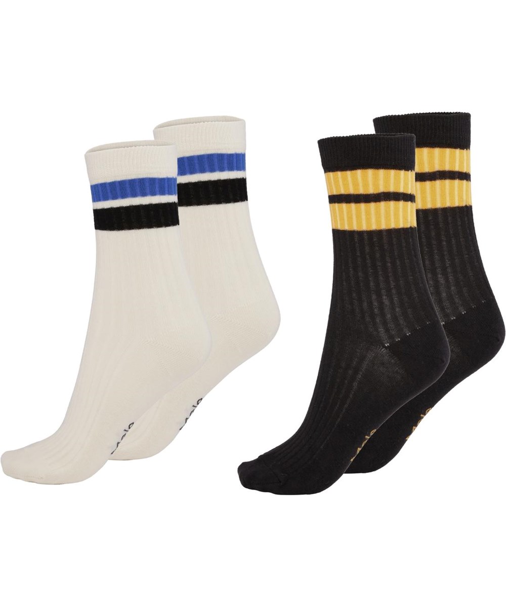 Nickey - White Star - Two pairs of socks with stripes