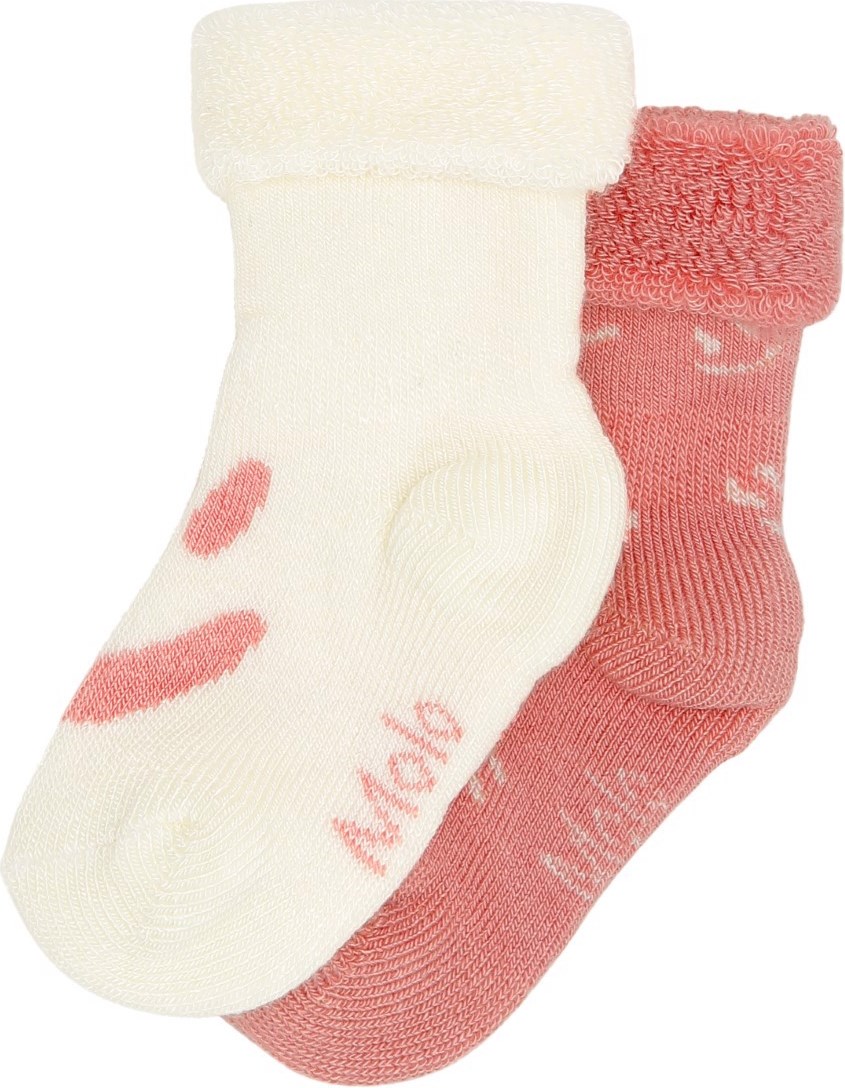 Nodda - Flamingo Plume - 2-pack of baby socks in organic cotton