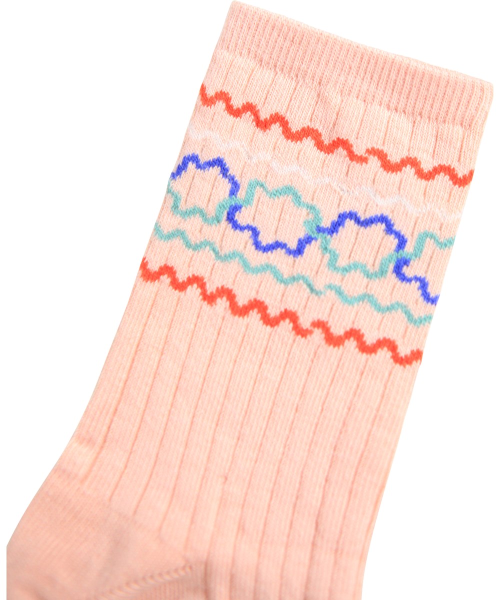Nomi - Rose Cloud - 2-pack socks for children with a design.