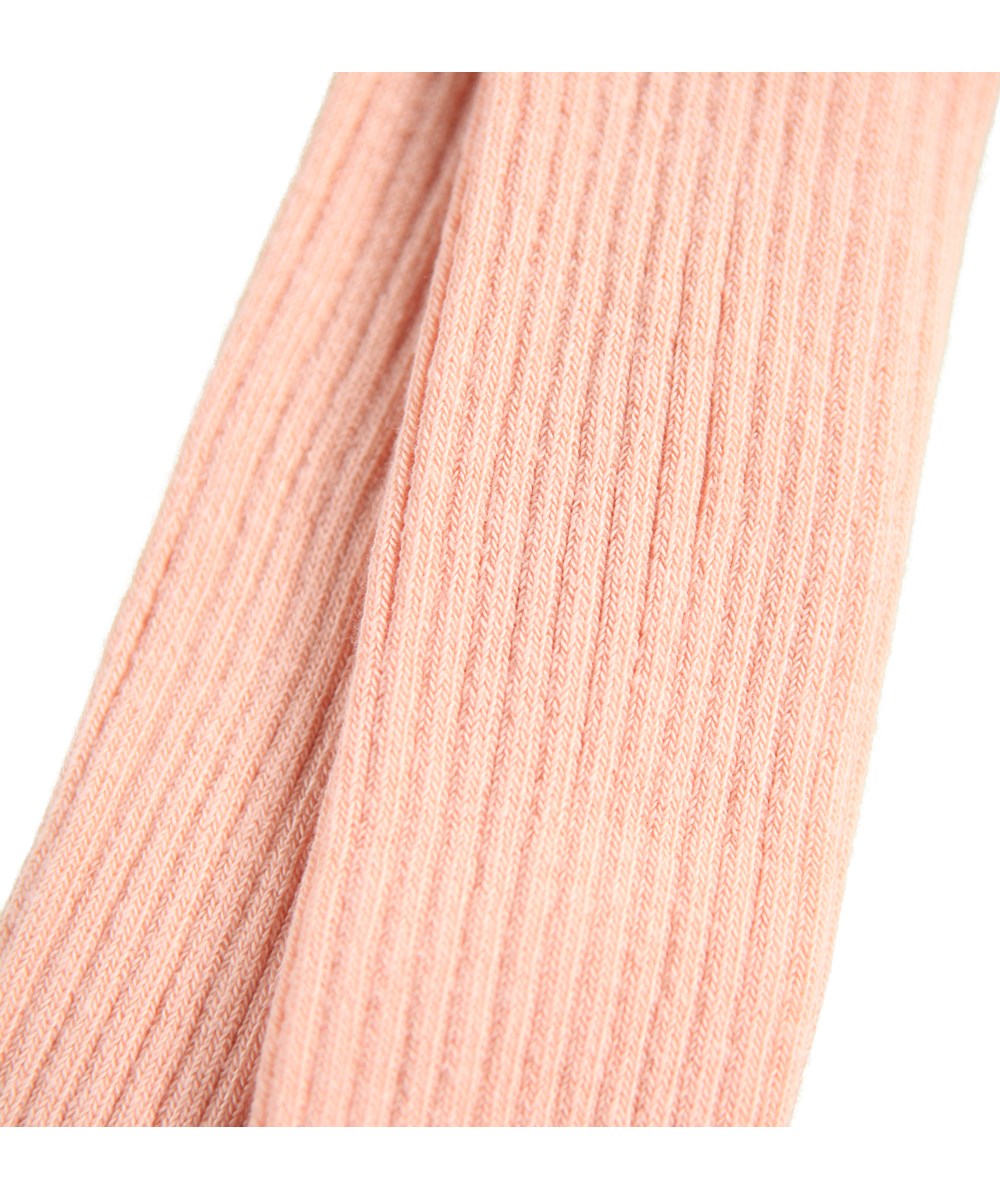 Rib Tights - Rose Cloud - Pink ribbed tights for children.