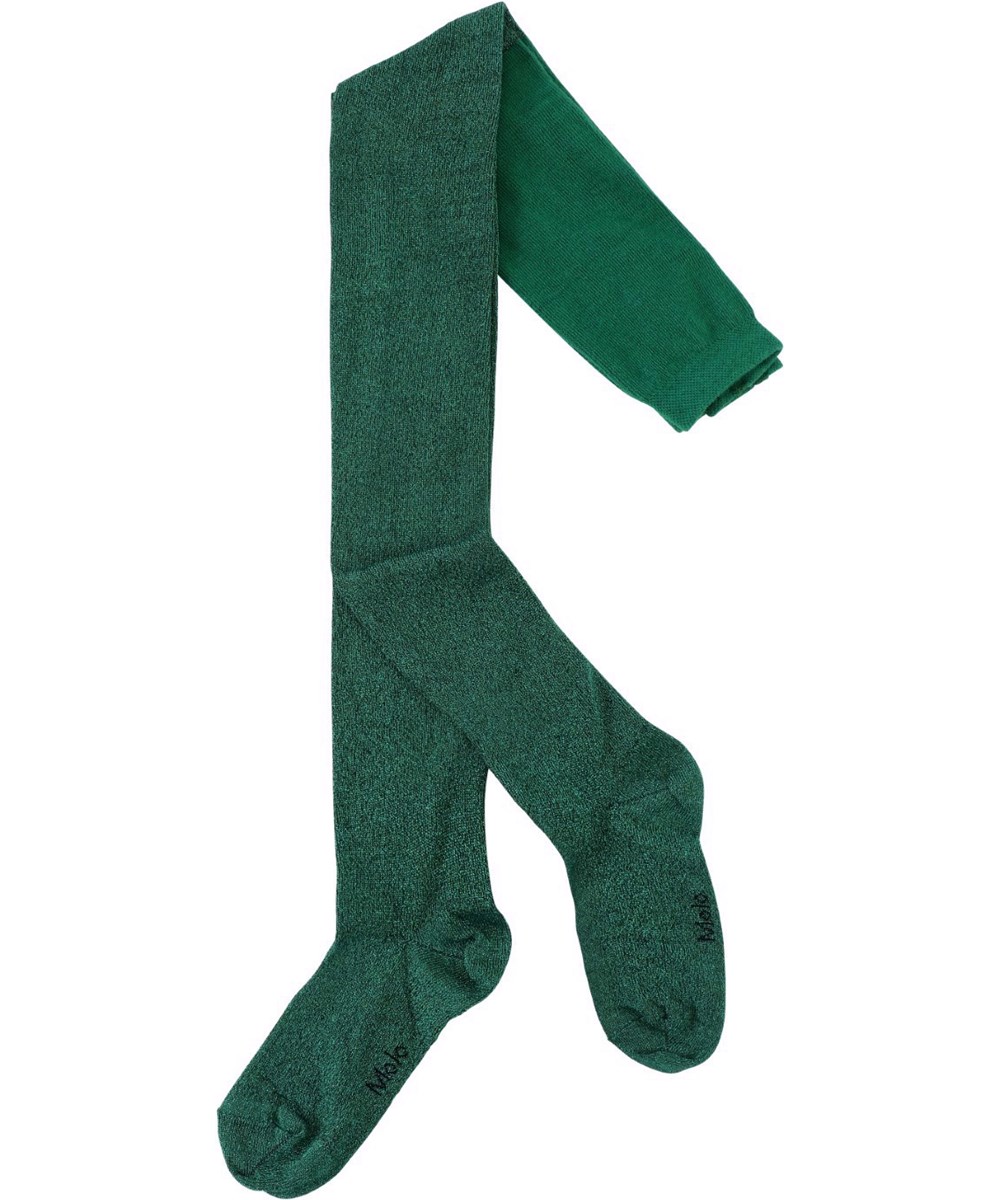 Glitter Tights - Aventurine - Grønne økologiske strømpebukser med glimmer