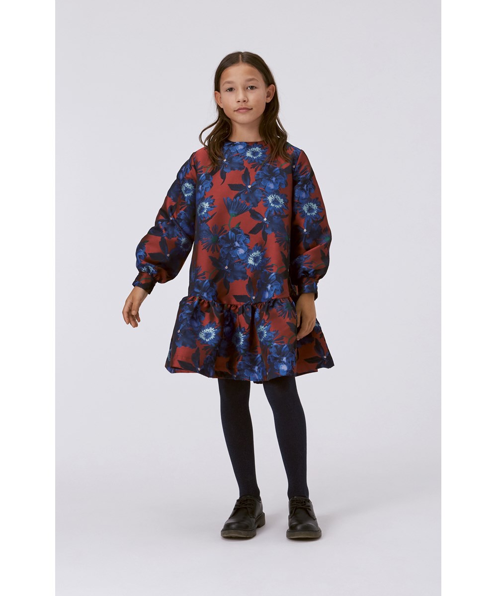 Glitter tights - Navy Sky - Mørkeblå strømpebukser med glimmer og elastisk talje