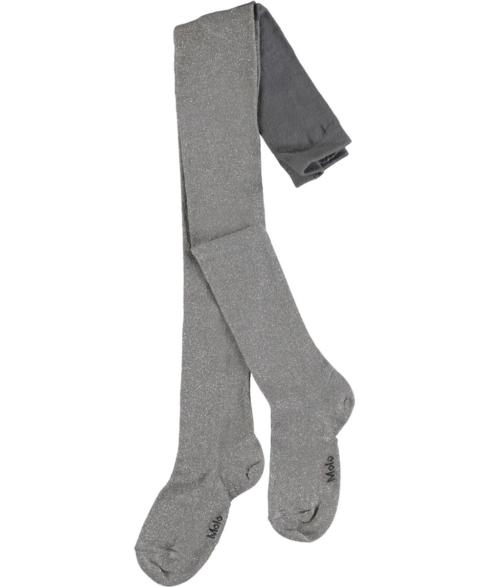 Glitter tights - Silver - Sølv strømpebukser med glimmer