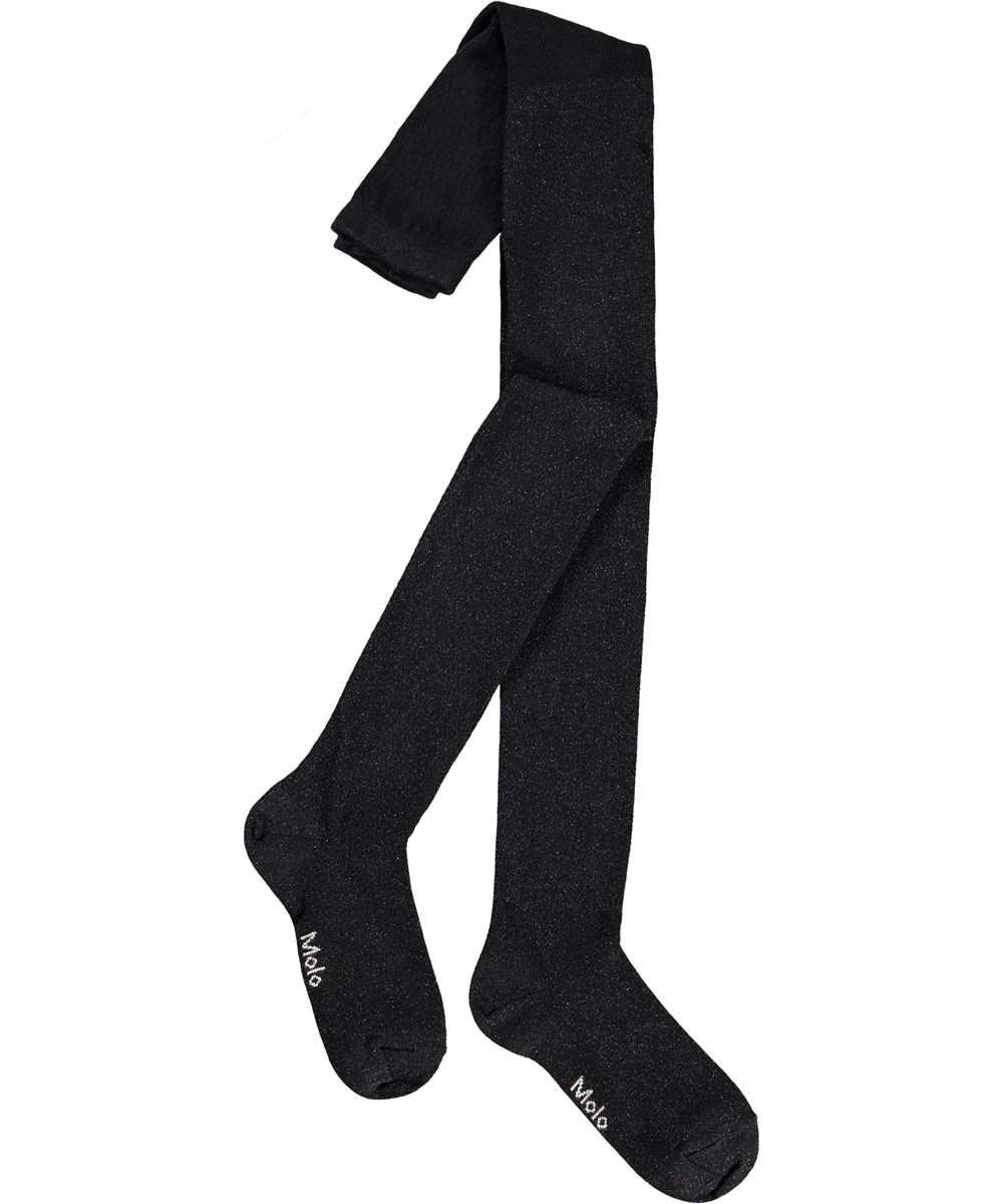 Glitter Tights - Black - Sorte strømpebukser med glitter