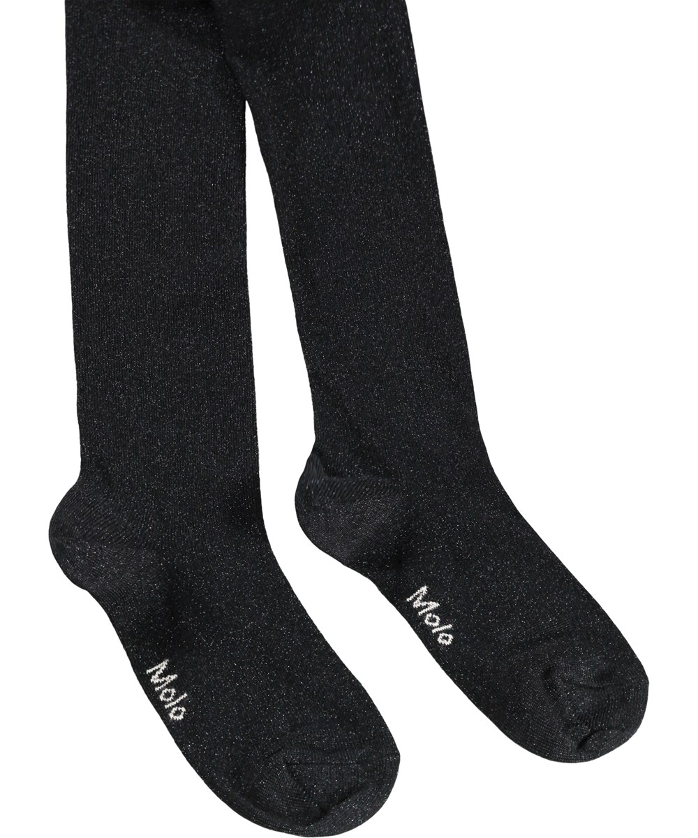 Glitter Tights - Black - Sorte strømpebukser med glitter
