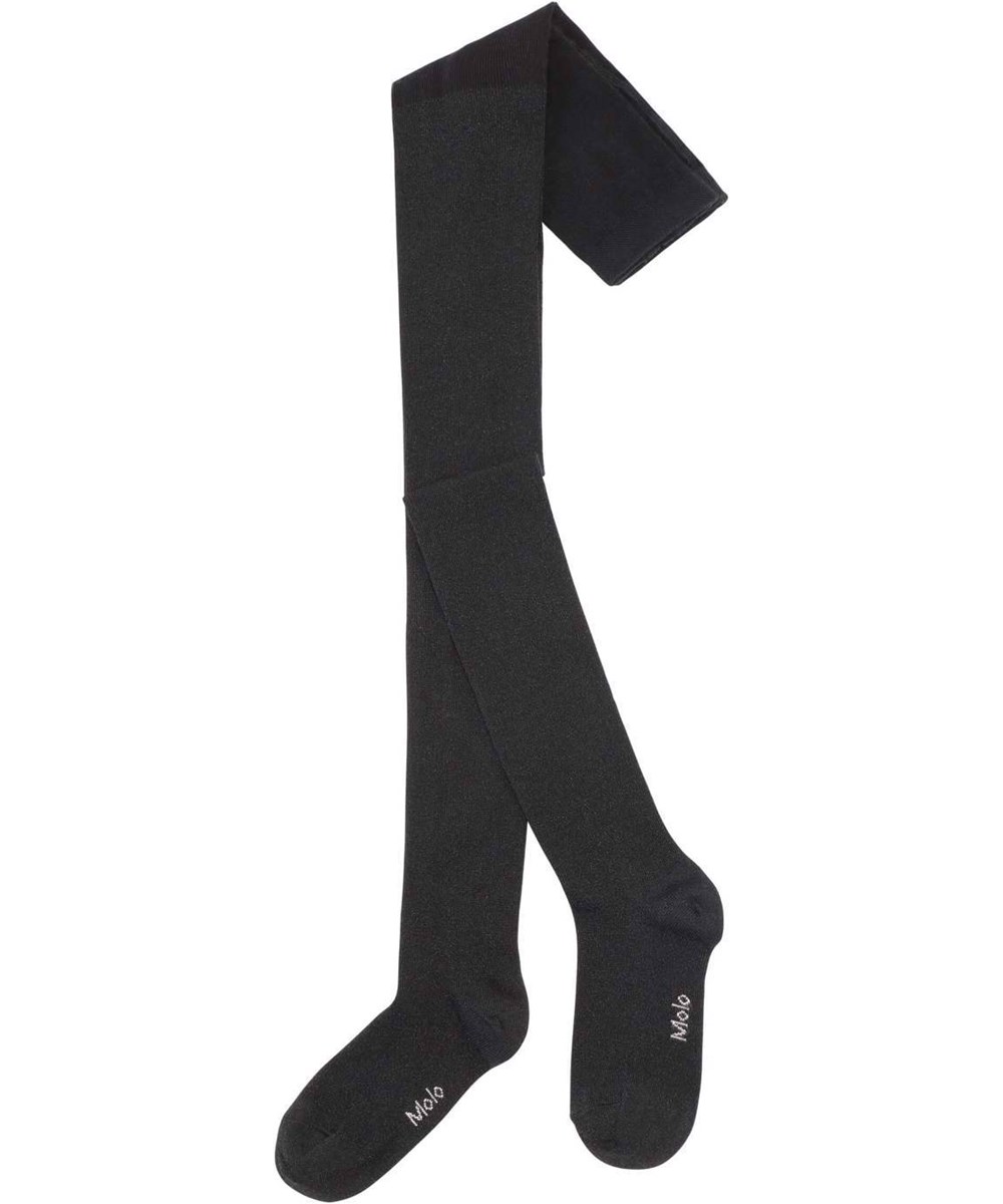 Glitter tights - Black - Sorte strømpebukser glitter