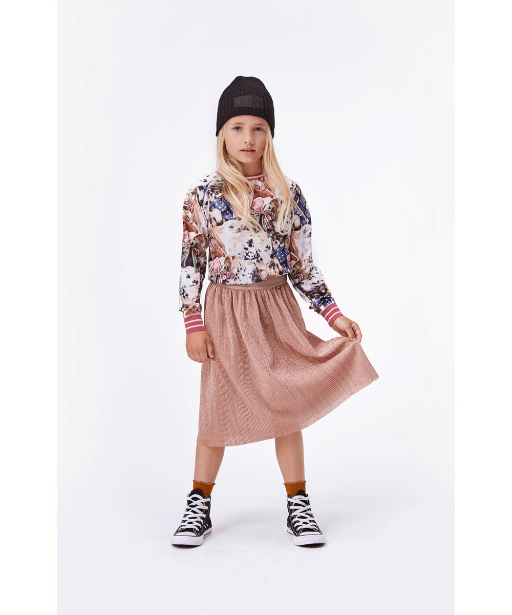 Nicole - Honey - To par korte strømper i brun og gylden