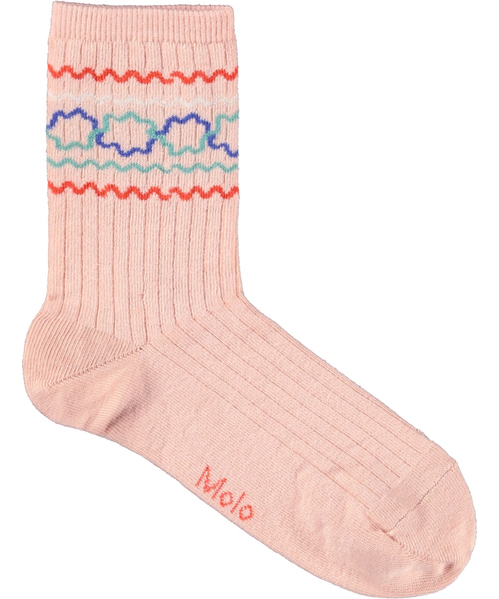 Nomi - Rose Cloud - 2-pak strømper til børn med motiv.