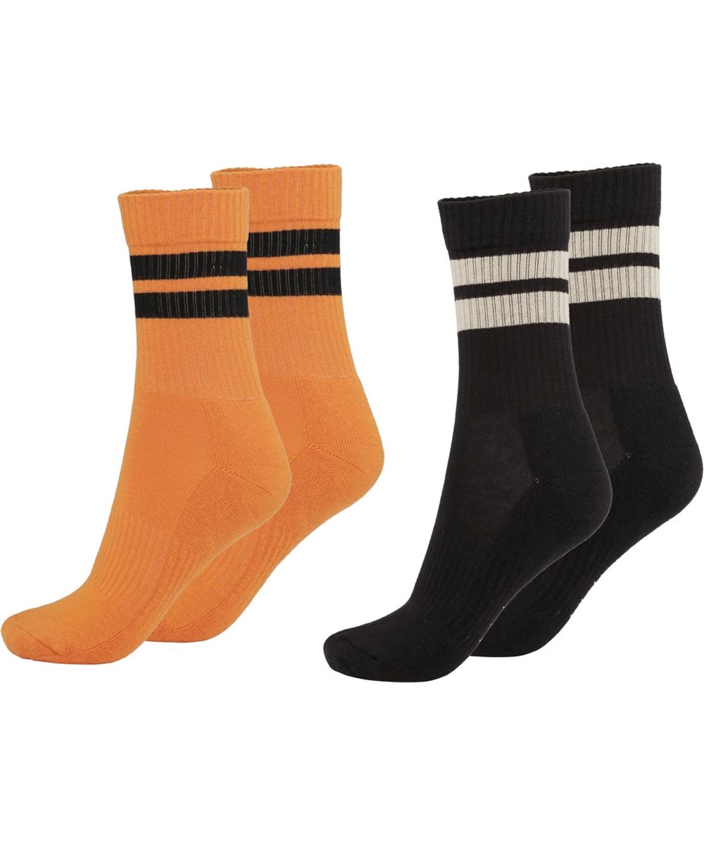 Norman - Sand - 2 par strømper orange  med striber