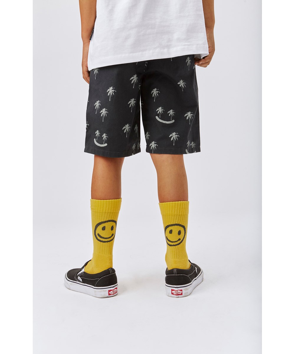 Norman - Sunray - To par sporty Oeko-Tex strømper i gul og hvid