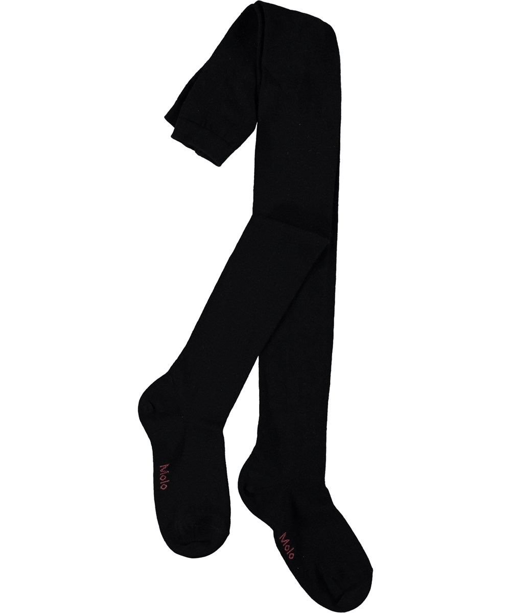 Solid Tights - Black - Sorte strømpebukser
