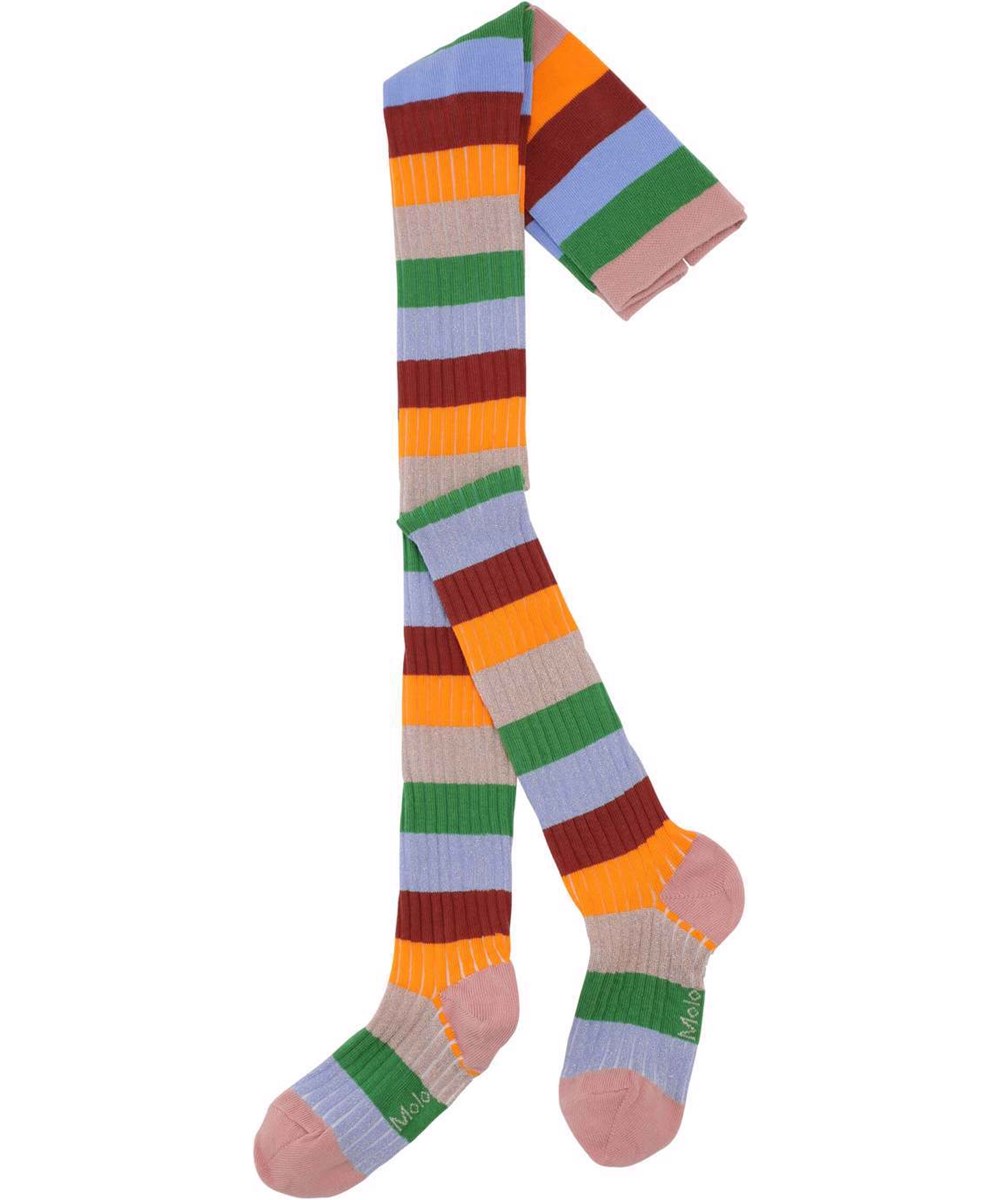 Stripy Tights - Sporty Stripe - Regnbuestribede strømpebukser i rib