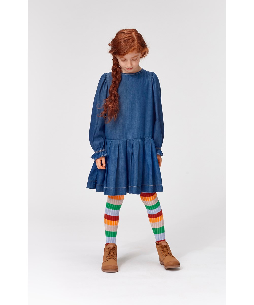 Stripy Tights - Sporty Stripe - Regnbuestribede strømpebukser i rib