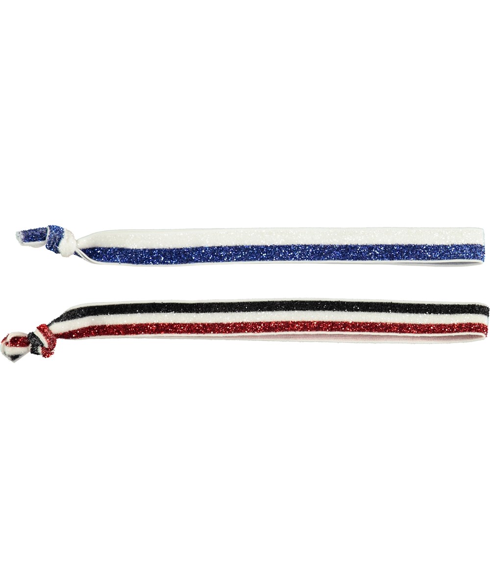 Mixed Hairbands - Glitter Stripes - Stribede hårbånd med glimmer