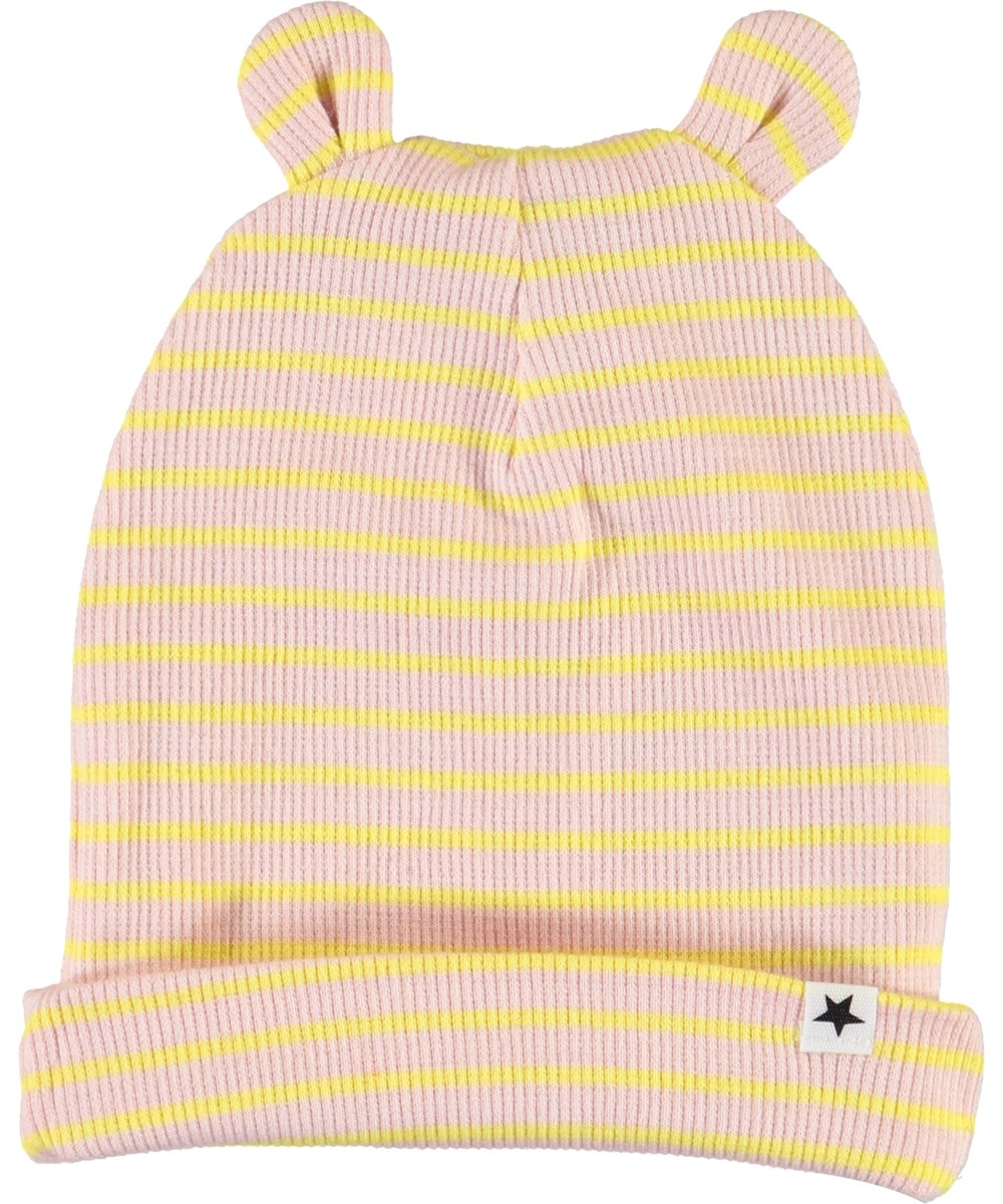 Natali - Powder Acacia Stripe - Stribet babyhue med ører
