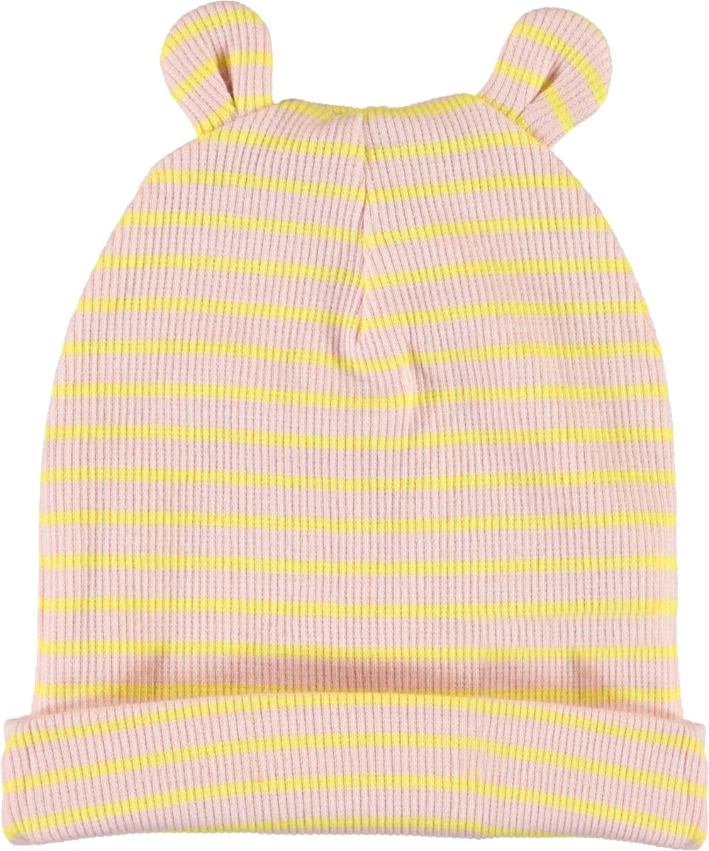 Natali - Powder Acacia Stripe - Stribet babyhue med ører