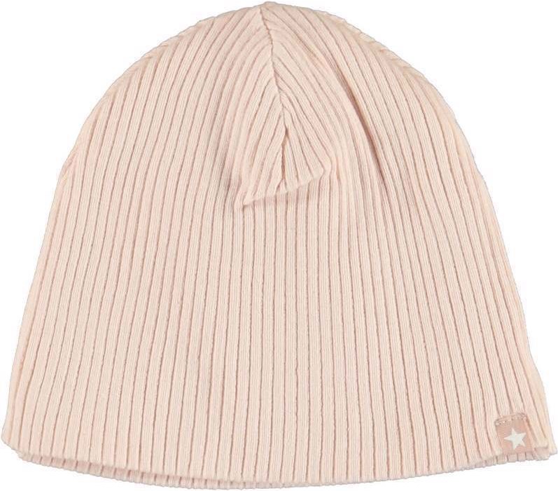 Neci hat and bib set - Powder - Babyhue og hagesmæk i pudder