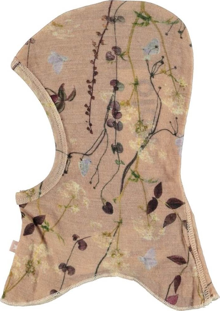 Nedi - Delicate Branches - Rosa baby elefanthue i uld med blomsterranker