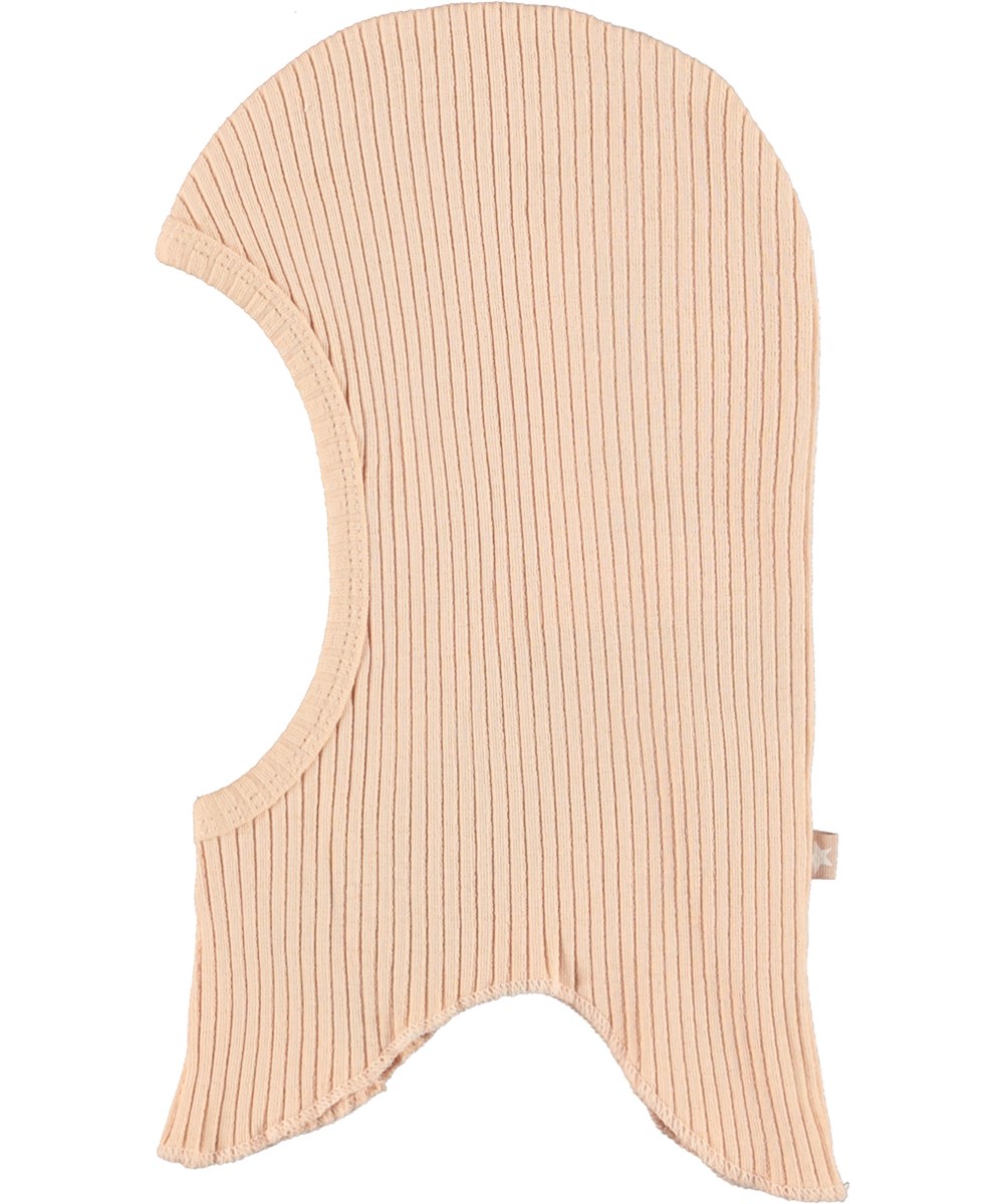 Nedi - Fluffy Rose - Økologisk rosa baby elefanthue i rib