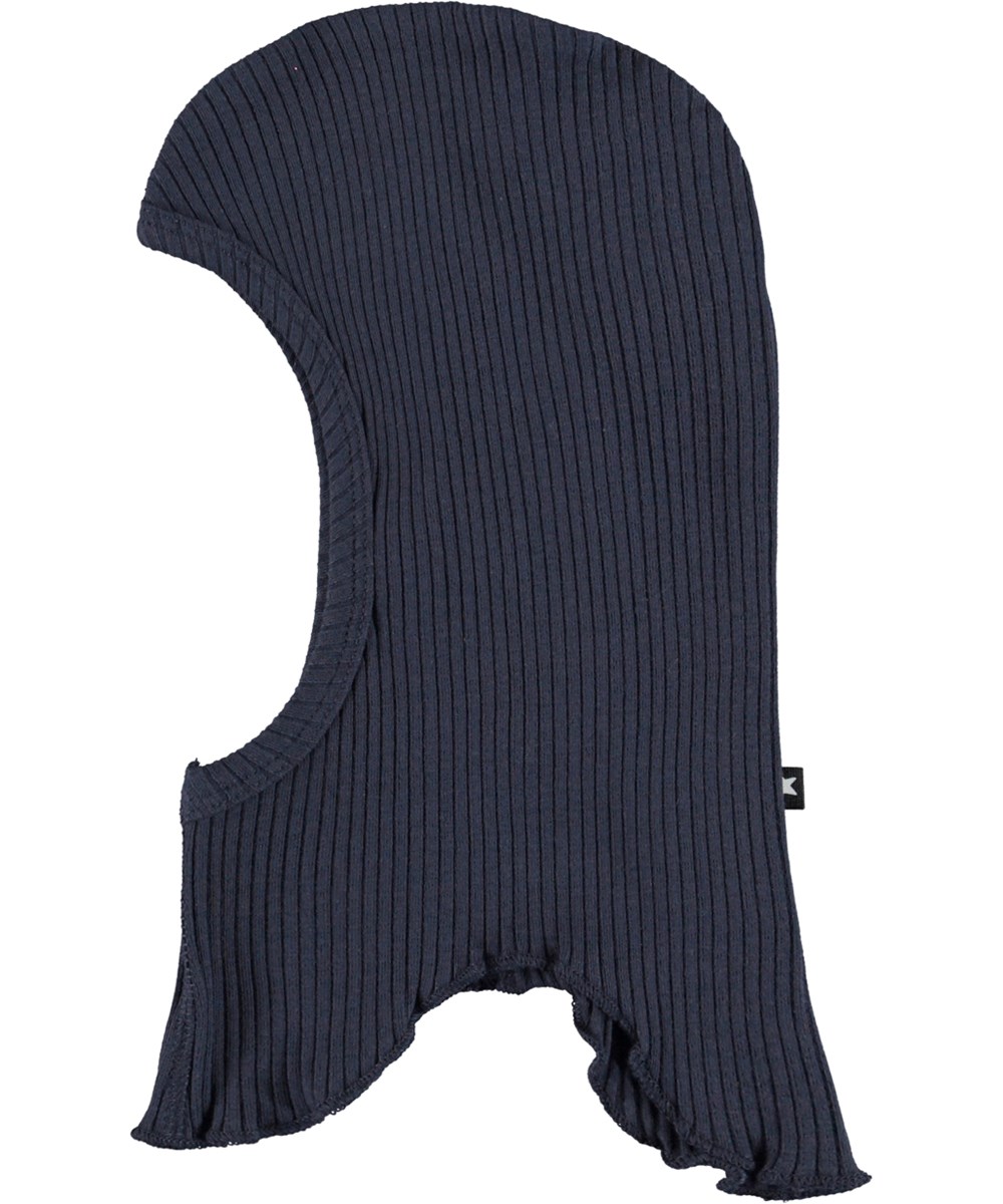 Nedi - Galaxy Blue - Økologisk mørkeblå baby elefanthue i rib