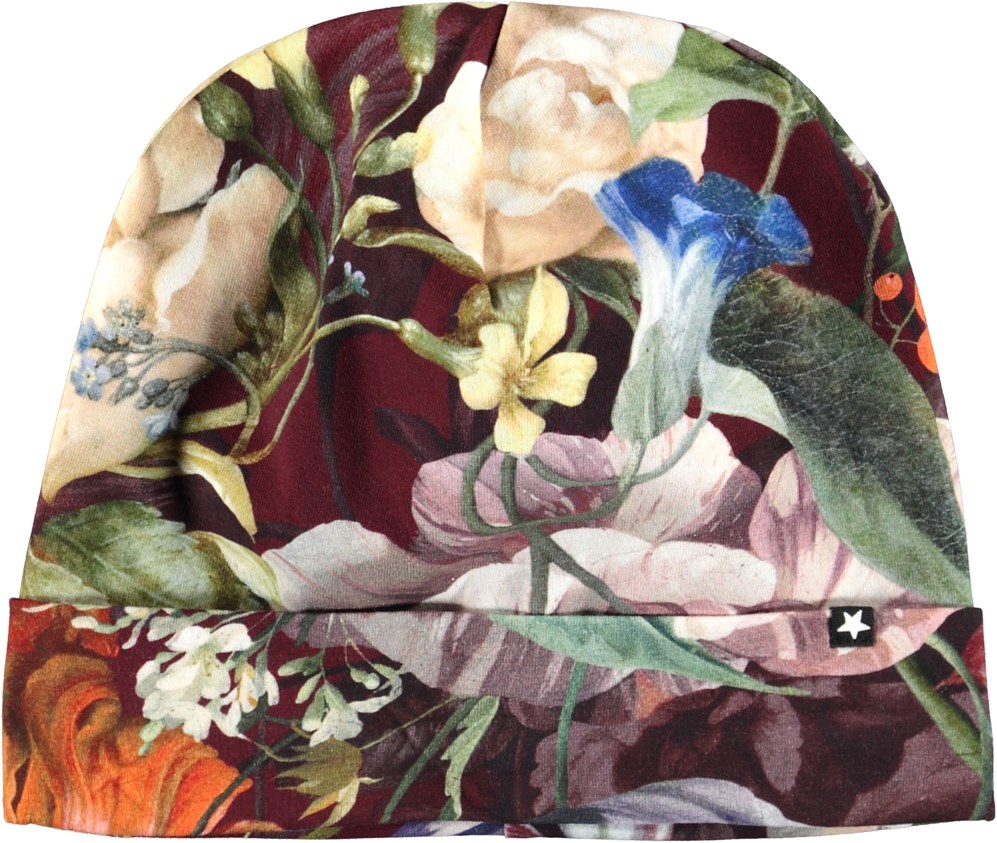 Nico - Botanical Canvas - Økologisk hue med blomster print