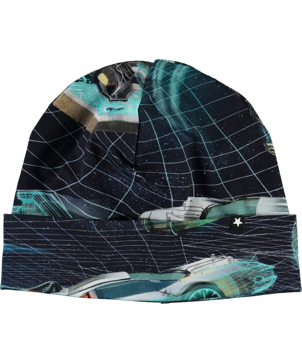 Nico - Time Machines - Økologisk hue med fremtids print