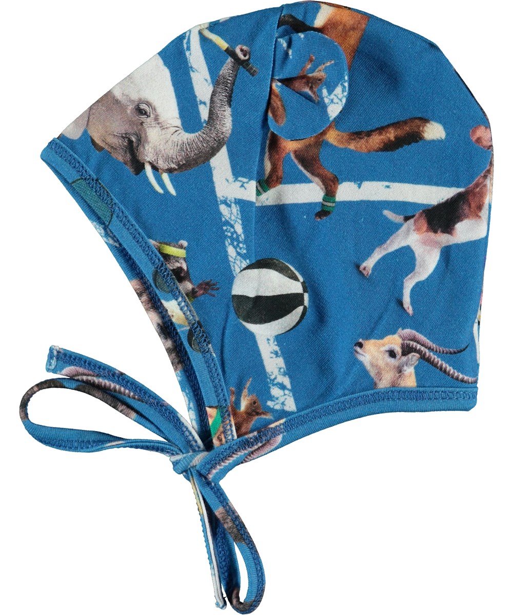 Nilo - Athletic Animals - Økologisk babyhue med sport print