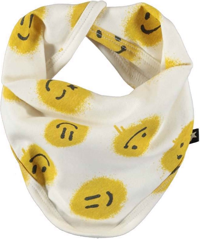 Noe Hat And Bib Set - All Smiles - Babyhue og hagesmæk med spraysmiley