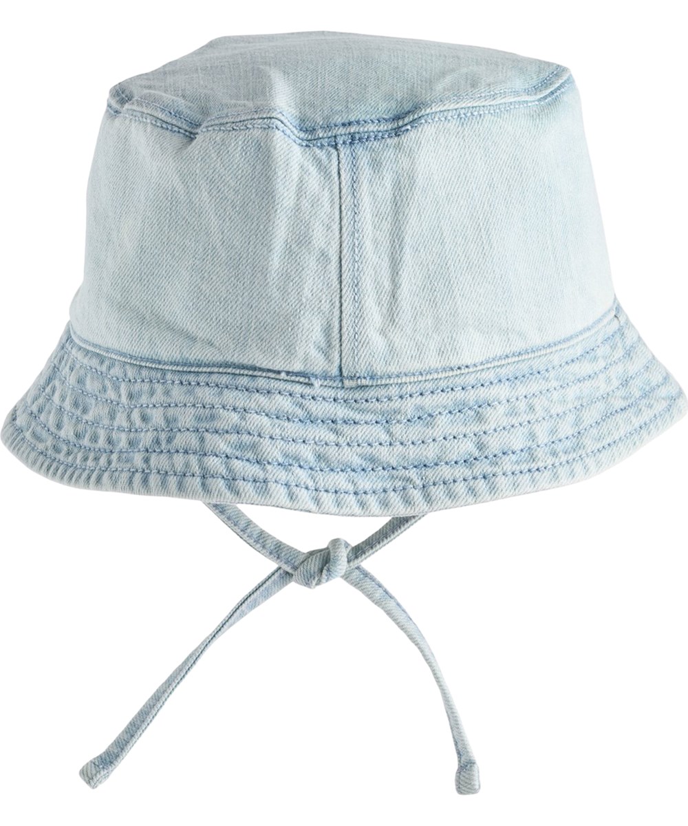 Nomly - Misty Denim - Lyseblå solhat i økologisk bomuldsdenim til børn
