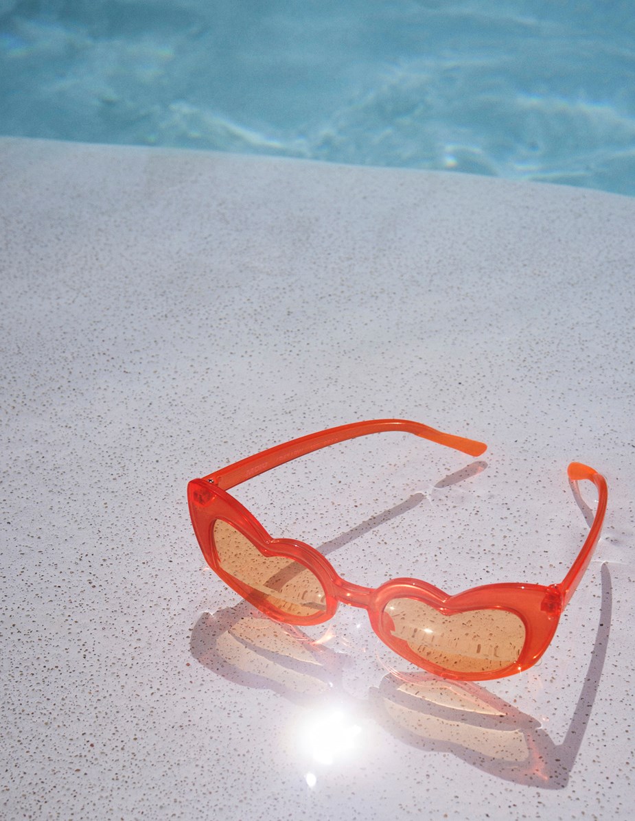 Sana - Sunrise - Orange hjerte solbriller