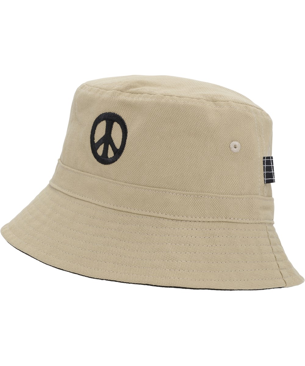 Siks - Sandy Black - Vedbar bøllehat i beige og sort