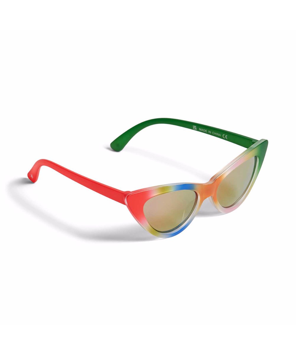 Sola - Rainbow Light - Multifarvet cat eye solbriller med tonede glas, satineret overflade og 100% UV-beskyttelse.