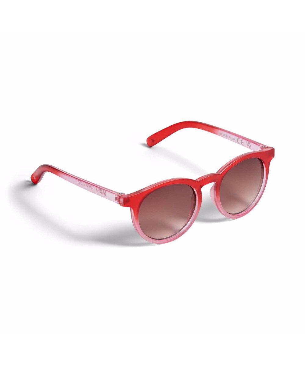 Sun Shine - Strawberry Hot - Klassisk børne solbrille i rød med tonede glas og UV-beskyttelse.