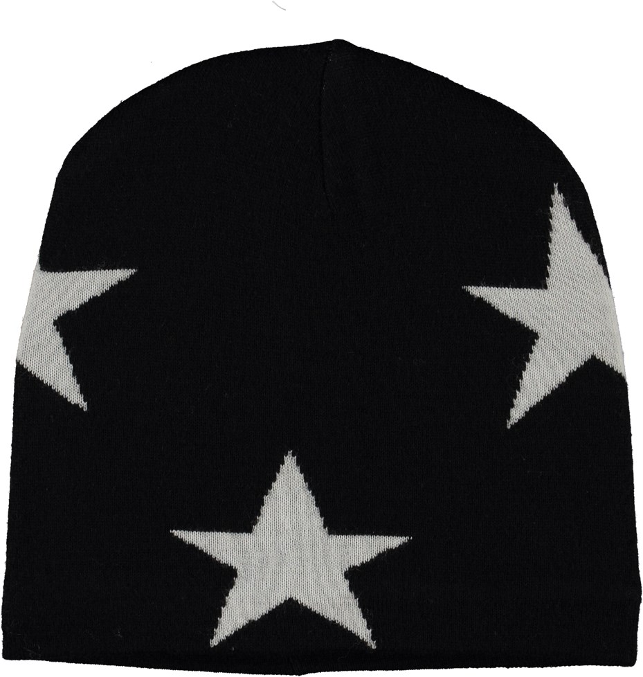 Colder - Black - Sort strikhue med stjerner