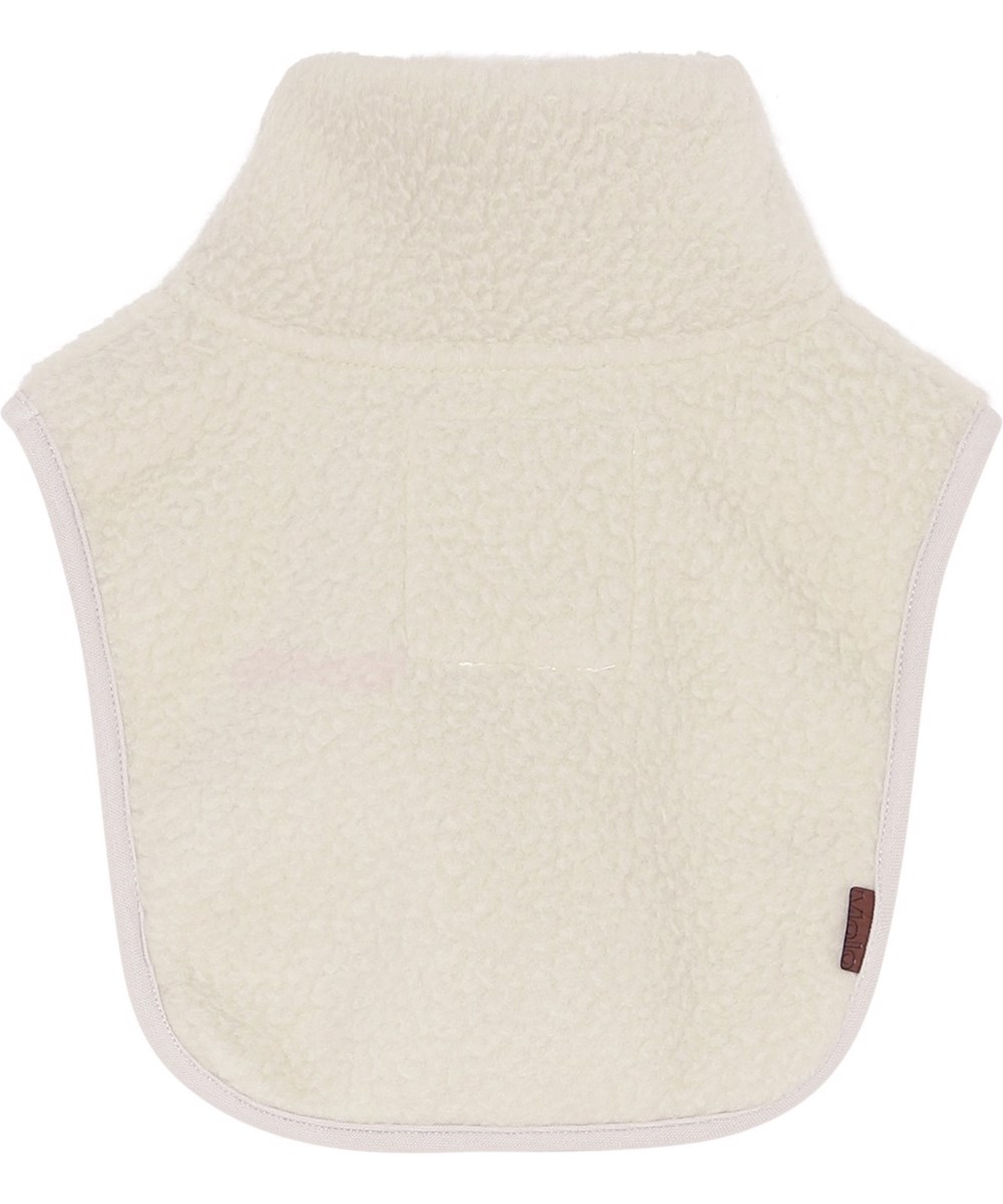 Hagen - Moon - Recycled hvid fleece krave med lynlås