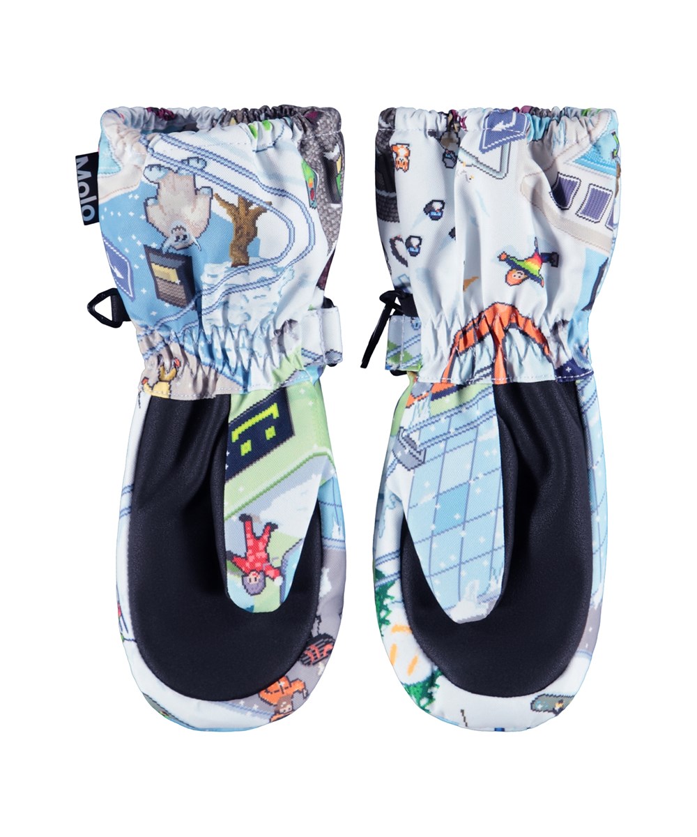 Igor - Pixel Winter - Vandtætte og åndbare luffer til børn med farvestrålende pixileret print og 3M™ Thinsulate™ isolering.