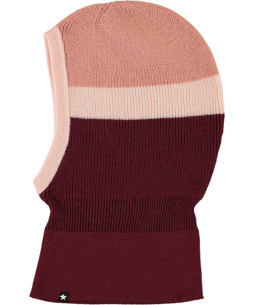 Kallan - Maroon - Blå og brun strik elefanthue